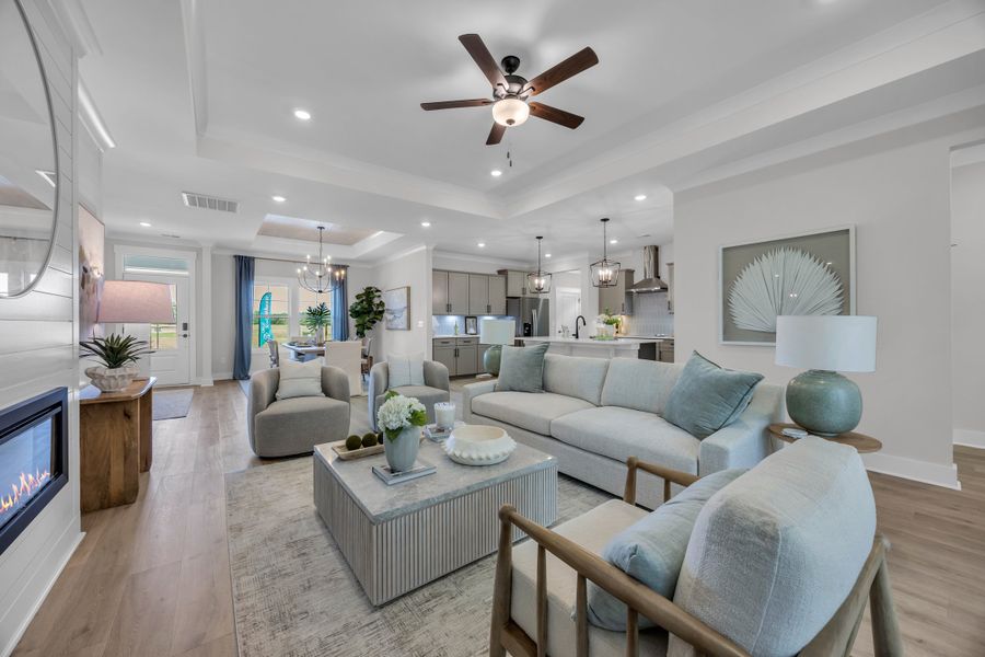 Representative furnished interior of a home built from the Wisteria II by Great Southern Homes in Lynbrook, Boiling Springs (Image 66).