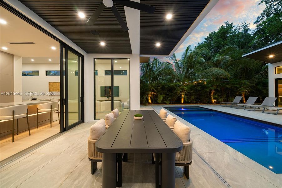 Exterior details and patio area of a home in , Miami (Image 41). Exterior details and patio area of a home in , Miami (Image 41).