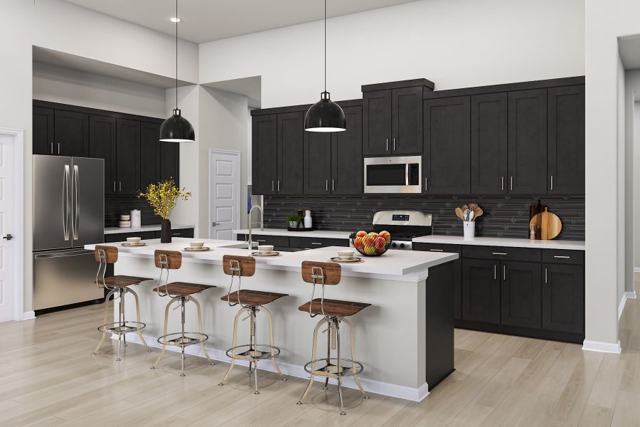 Furnished interior view inside a new home in Lariat, Liberty Hill (Image 8).