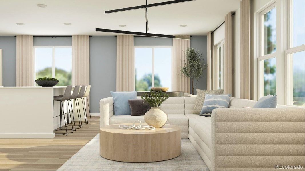 Furnished interior view inside a new home in , Colorado Springs (Image 13). Furnished interior view inside a new home in , Colorado Springs (Image 13).