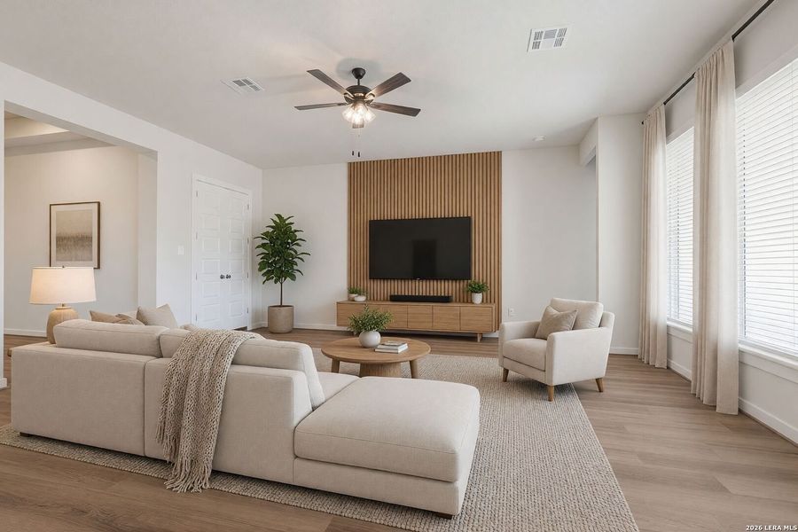 Furnished interior view inside a new home in Foxbrook, Cibolo (Image 9). Furnished interior view inside a new home in Foxbrook, Cibolo (Image 9).