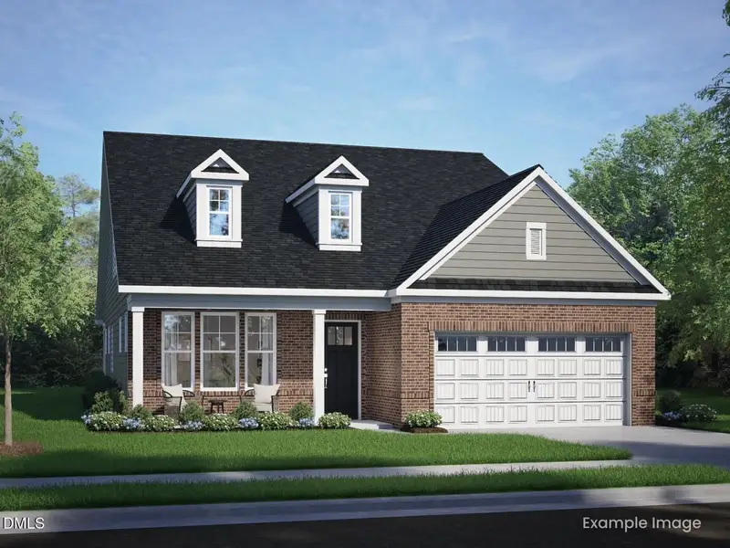 Front exterior of a new home in Sage on North Main, Wake Forest, NC, highlighting curb appeal (Image 2). Front exterior of a new home in Sage on North Main, Wake Forest, NC, highlighting curb appeal (Image 2).