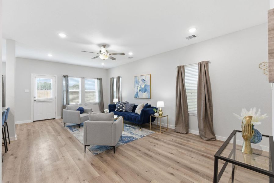 Furnished interior view inside a new home in , Houston (Image 11). Furnished interior view inside a new home in , Houston (Image 11).