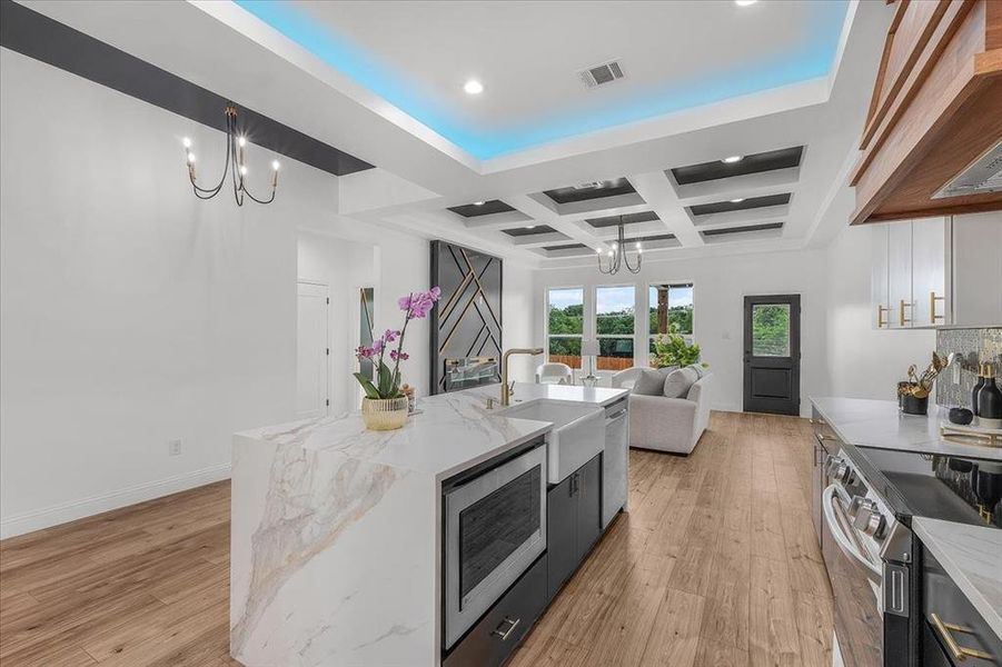 Furnished interior view inside a new home in , Fort Worth (Image 7).