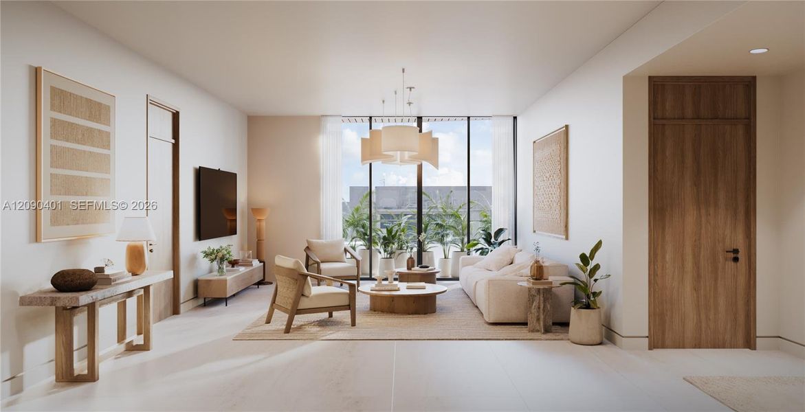 Furnished interior view inside a new home in , Bay Harbor Islands (Image 4).