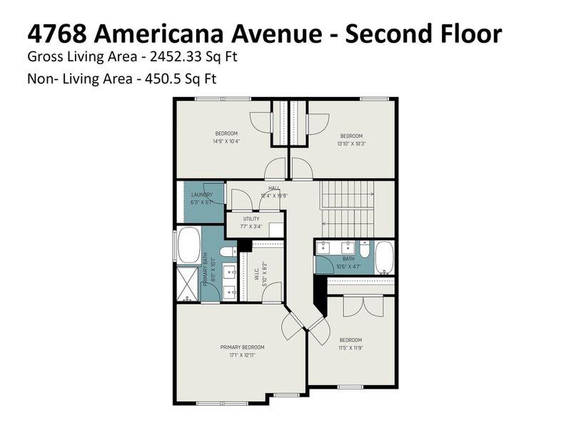 2D floor plan layout of this home in , Charlotte, NC (Image 6).