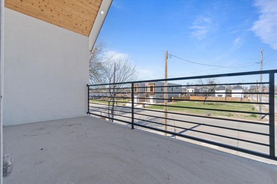 Balcony featuring a residential view