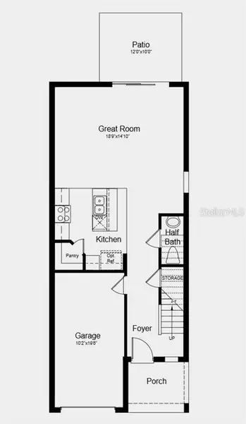 2D floor plan layout of this home in Firethorn, Parrish, FL (Image 3).