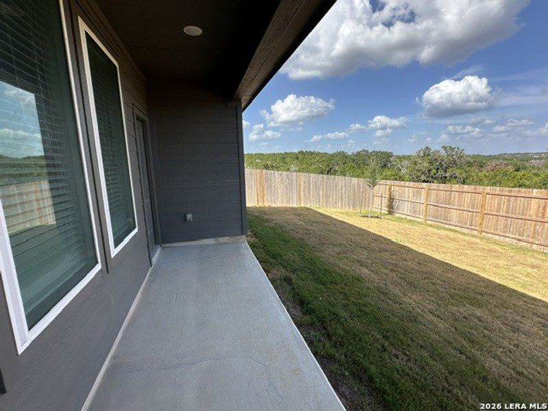 Exterior details and patio area of a home in Juniper Ranch, Spring Branch (Image 17). Exterior details and patio area of a home in Juniper Ranch, Spring Branch (Image 17).