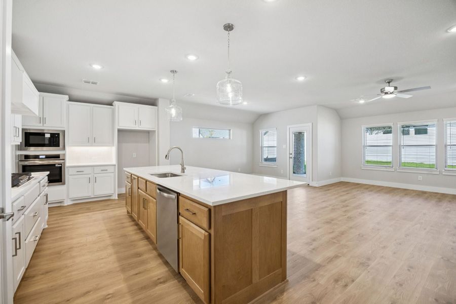 Representative furnished interior of a home built from the Adolphus by Centre Living Homes in Painted Tree Woodland West, McKinney (Image 6).