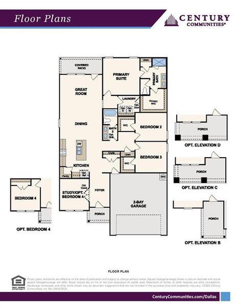 2D floor plan layout of this home in MiraVerde, Crowley, TX (Image 3). 2D floor plan layout of this home in MiraVerde, Crowley, TX (Image 3).
