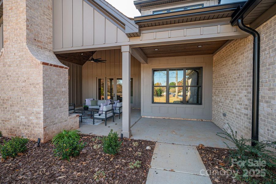 Exterior details and patio area of a home in , Belmont (Image 31).