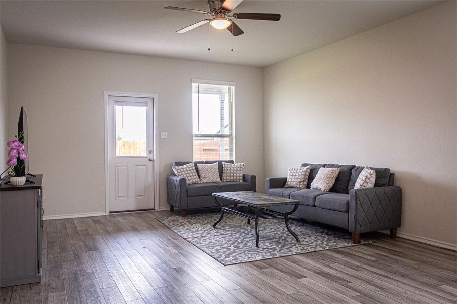 Furnished interior view inside a new home in Sonterra, Jarrell (Image 3). Furnished interior view inside a new home in Sonterra, Jarrell (Image 3).