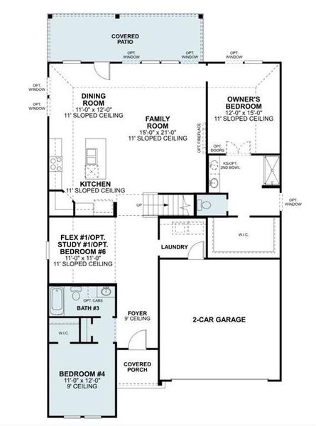 2D floor plan layout of this home in Sagebrook, Argyle, TX (Image 5). 2D floor plan layout of this home in Sagebrook, Argyle, TX (Image 5).