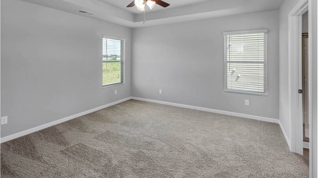 Representative unfurnished interior of a home built from the Edmon by D.R. Horton in Poplar Preserve, Newnan (Image 12). Representative unfurnished interior of a home built from the Edmon by D.R. Horton in Poplar Preserve, Newnan (Image 12).