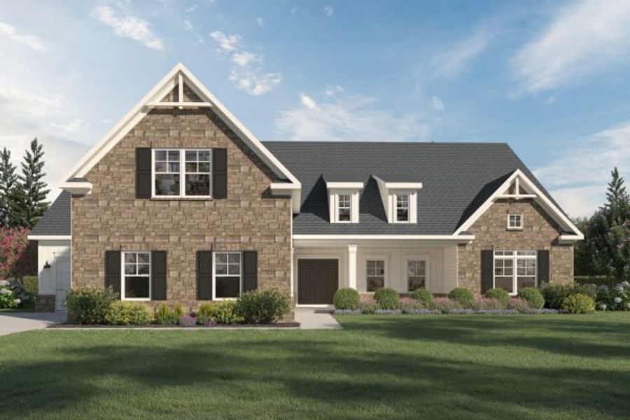 Representative exterior photo of a completed home built from the Carter by Kerley Family Homes in Walters Creek, Douglasville, GA (Image 2). Representative exterior photo of a completed home built from the Carter by Kerley Family Homes in Walters Creek, Douglasville, GA (Image 2).