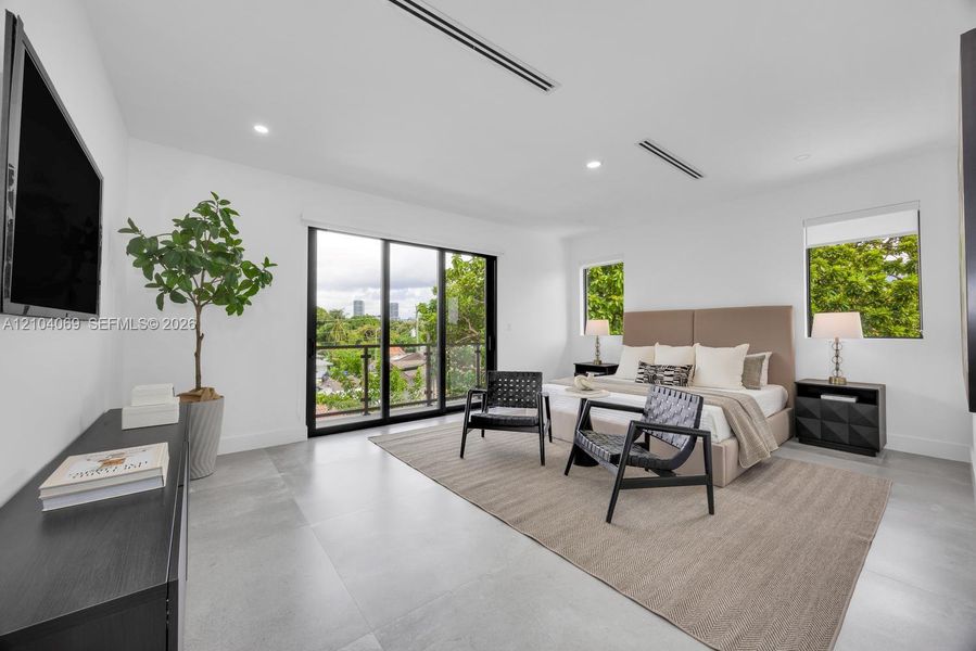 Furnished interior view inside a new home in , Miami (Image 31).
