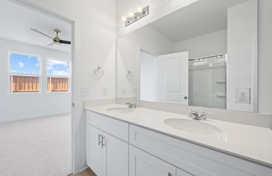 Furnished interior view inside a new home in Sunfield, Buda (Image 6). Furnished interior view inside a new home in Sunfield, Buda (Image 6).