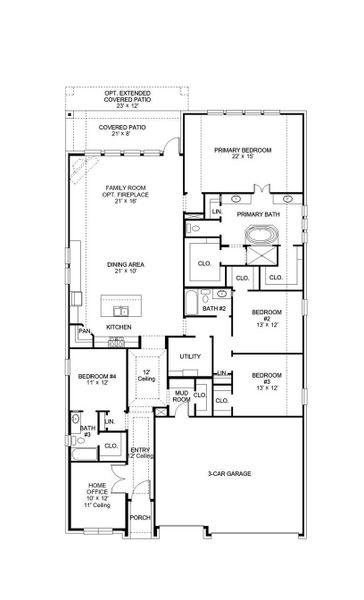2D floor plan layout of this home in Colton, Todd Mission, TX (Image 5). 2D floor plan layout of this home in Colton, Todd Mission, TX (Image 5).