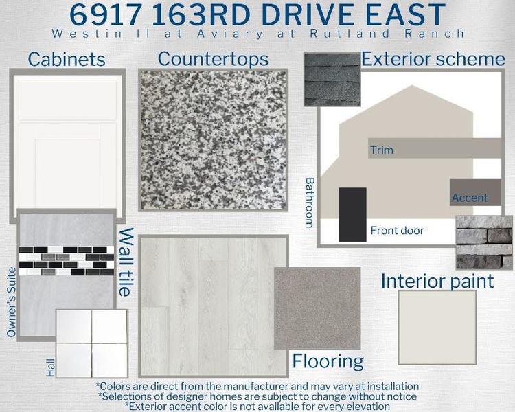 Westin II - Colors for this home Westin II - Colors for this home
