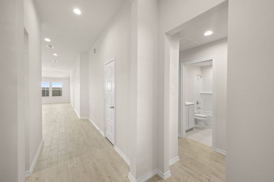 Front exterior of a new home in Myrtle Creek, Waxahachie, TX, highlighting curb appeal (Image 15). Front exterior of a new home in Myrtle Creek, Waxahachie, TX, highlighting curb appeal (Image 15).