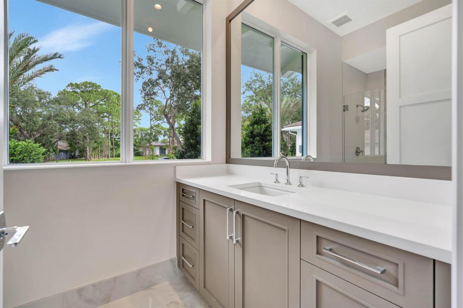 Furnished interior view inside a new home in , Palm Beach Gardens (Image 40).