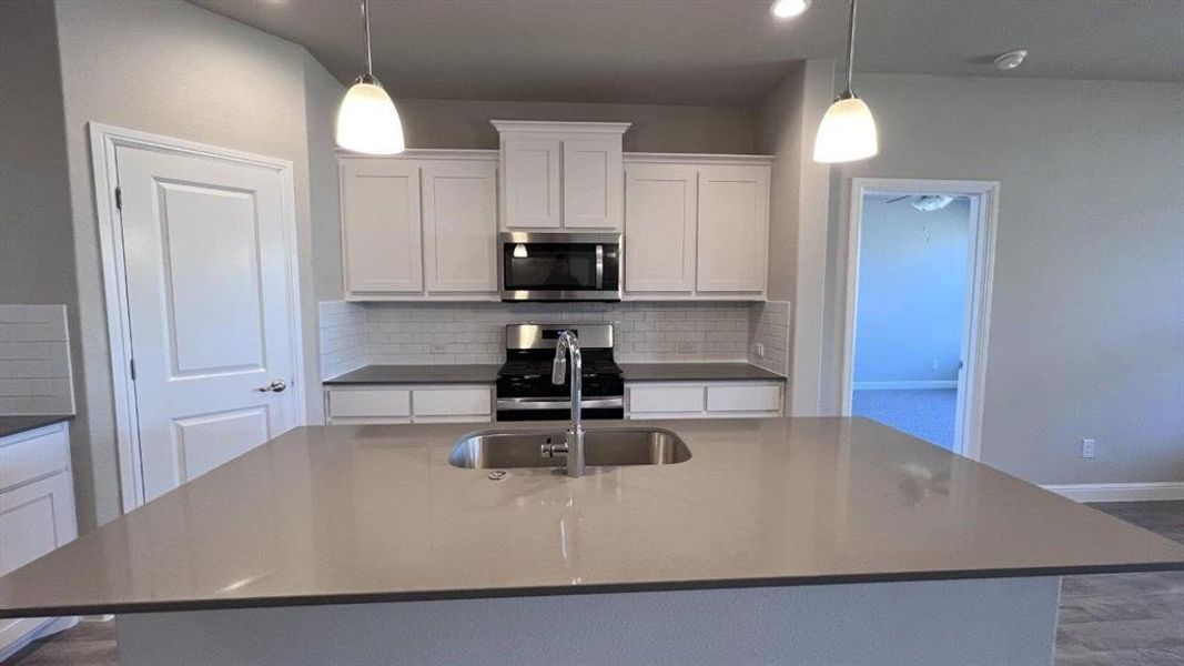 Furnished interior view inside a new home in Pecan Square, Northlake (Image 4). Furnished interior view inside a new home in Pecan Square, Northlake (Image 4).