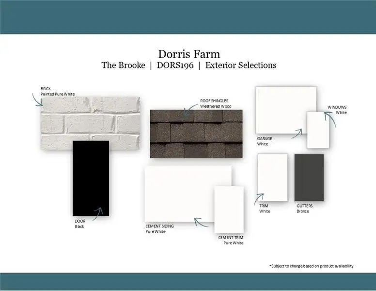 Sample of building materials used in homes in Dorris Farm at Willow Springs, White House (Image 4). Sample of building materials used in homes in Dorris Farm at Willow Springs, White House (Image 4).