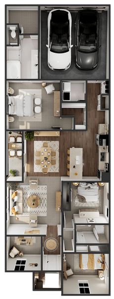 2D floor plan layout for the Cremello by Tri Pointe Homes in Painted Tree, McKinney, TX (Image 3).