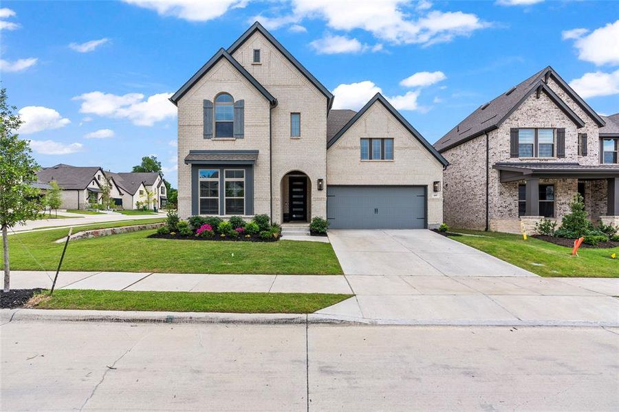 Front exterior of a new home in Willow Grove, Melissa, TX, highlighting curb appeal (Image 22).