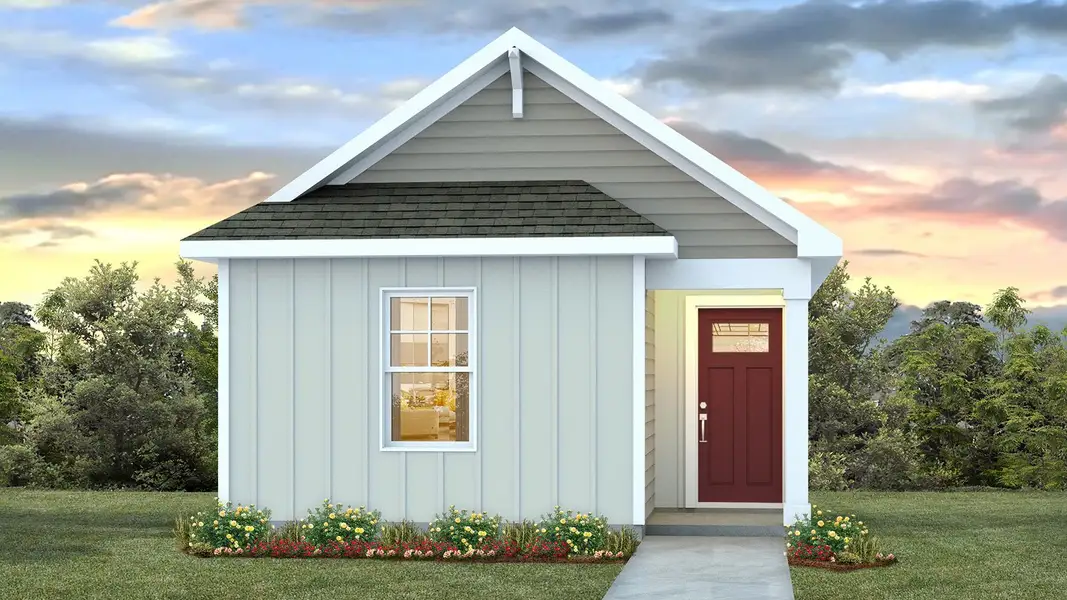 Representative exterior photo of a completed home built from the New Haven by D.R. Horton in Fox Run, Supply, NC (Image 5). Representative exterior photo of a completed home built from the New Haven by D.R. Horton in Fox Run, Supply, NC (Image 5).