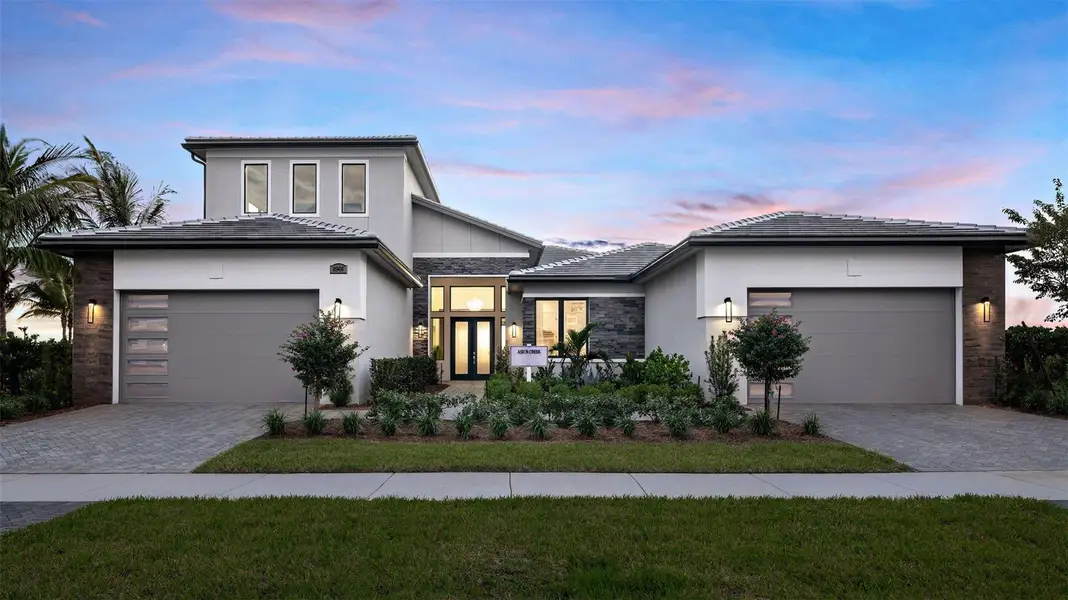 Front exterior of a new home in , Port St. Lucie, FL, highlighting curb appeal (Image 1). Front exterior of a new home in , Port St. Lucie, FL, highlighting curb appeal (Image 1).