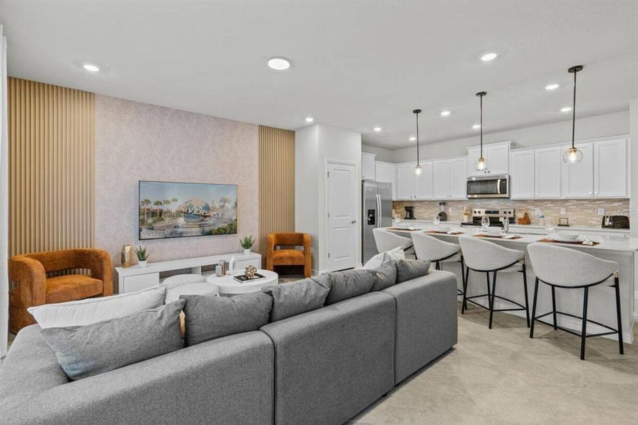 Furnished interior view inside a new home in , Clermont (Image 12).