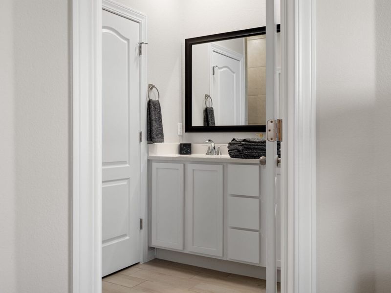 Representative furnished interior of a home built from the Texas Olive by View Homes in Campo Del Sol, El Paso (Image 23).