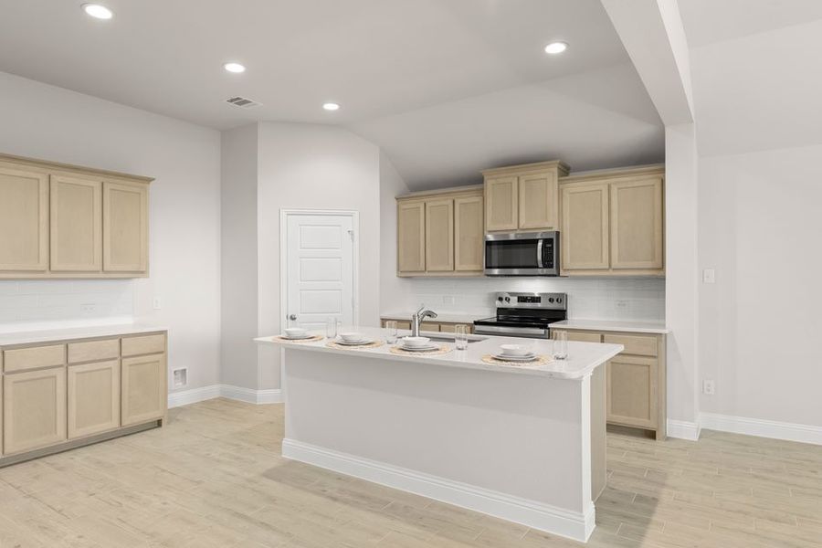 Representative exterior photo of a completed home built from the Cambridge by Impression Homes in Timberbrook, Justin, TX (Image 7). Representative exterior photo of a completed home built from the Cambridge by Impression Homes in Timberbrook, Justin, TX (Image 7).