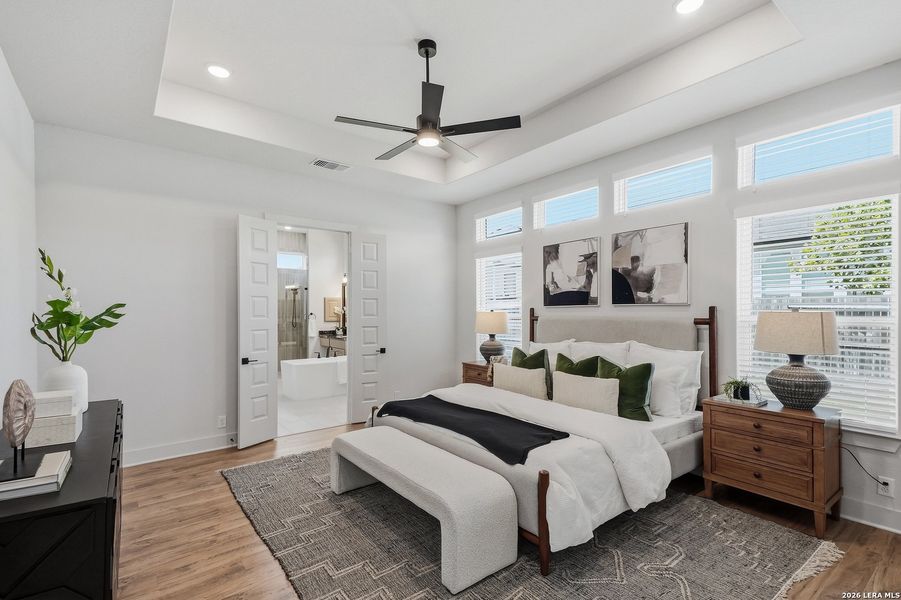 Furnished interior view inside a new home in Mesa Western, Cibolo (Image 11). Furnished interior view inside a new home in Mesa Western, Cibolo (Image 11).