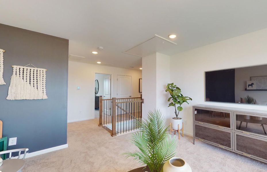 Furnished interior view inside a new home in Hamlet at Carothers Crossing, La Vergne (Image 37).