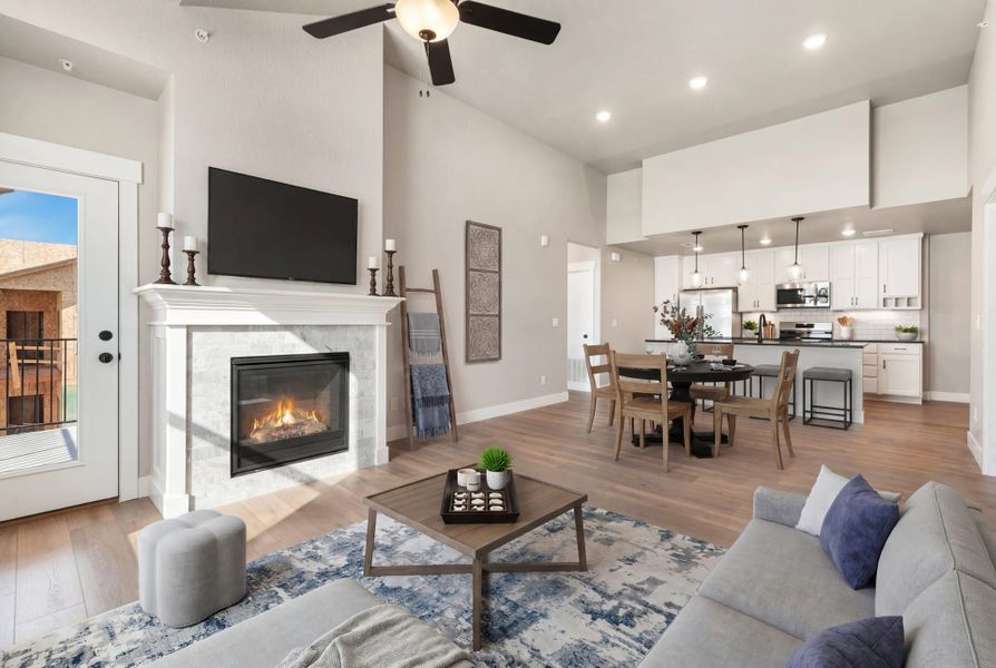 Furnished interior view inside a new home in The Lakes at Centerra, Loveland (Image 2).