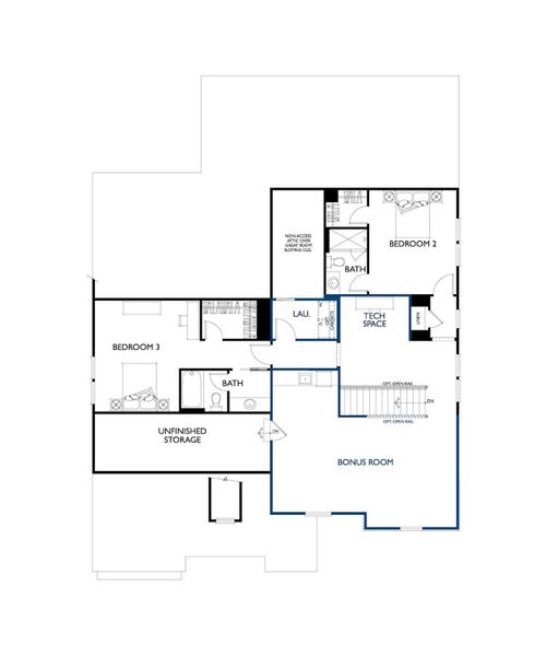 2D floor plan layout of this home in , Charlotte, NC (Image 3).