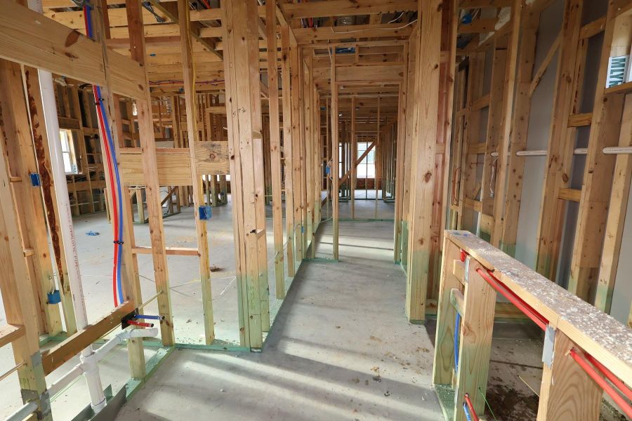 In-progress construction of a new home in Two Step Farm 42', Montgomery, TX (Image 4).