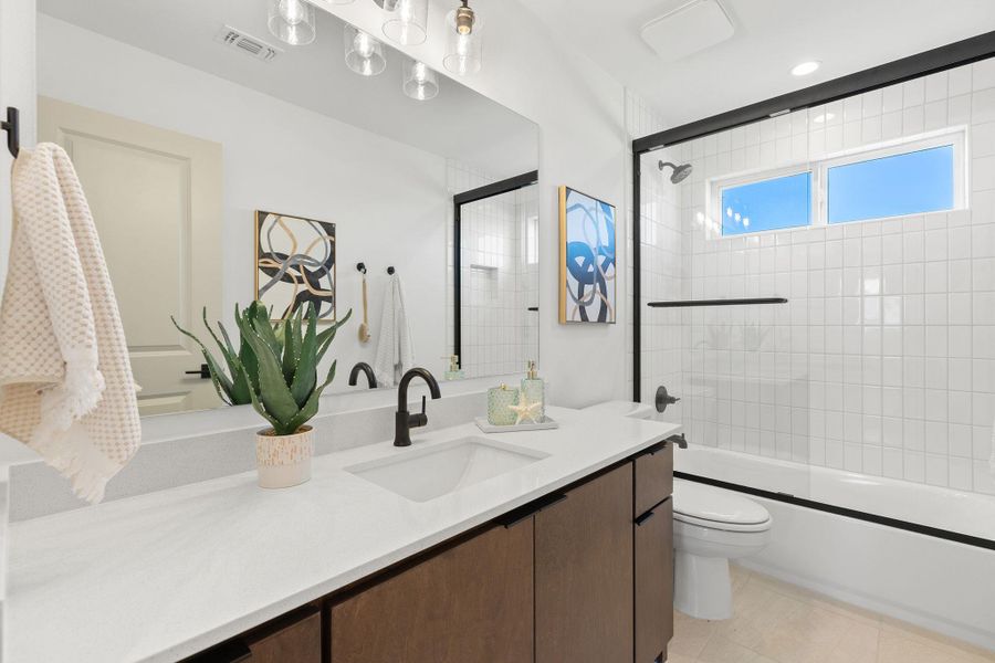 Furnished interior view inside a new home in Whisper Valley, Manor (Image 35). Furnished interior view inside a new home in Whisper Valley, Manor (Image 35).