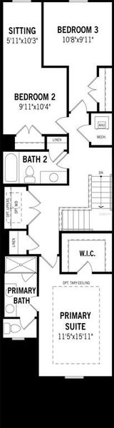 2D floor plan layout of this home in Crosswind Ranch, Parrish, FL (Image 3).