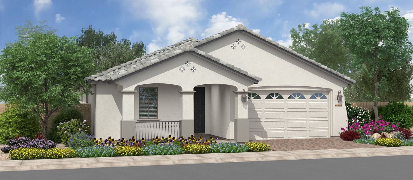 Representative exterior photo of a completed home built from the Summit Lake by Fulton Homes in Silverado at Enclave, Litchfield Park, AZ (Image 4).