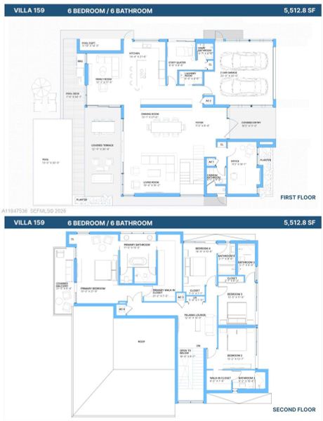 2D floor plan layout of this home in , Miami Shores, FL (Image 5).