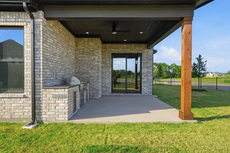 Exterior details and patio area of a home in , Heath (Image 26). Exterior details and patio area of a home in , Heath (Image 26).