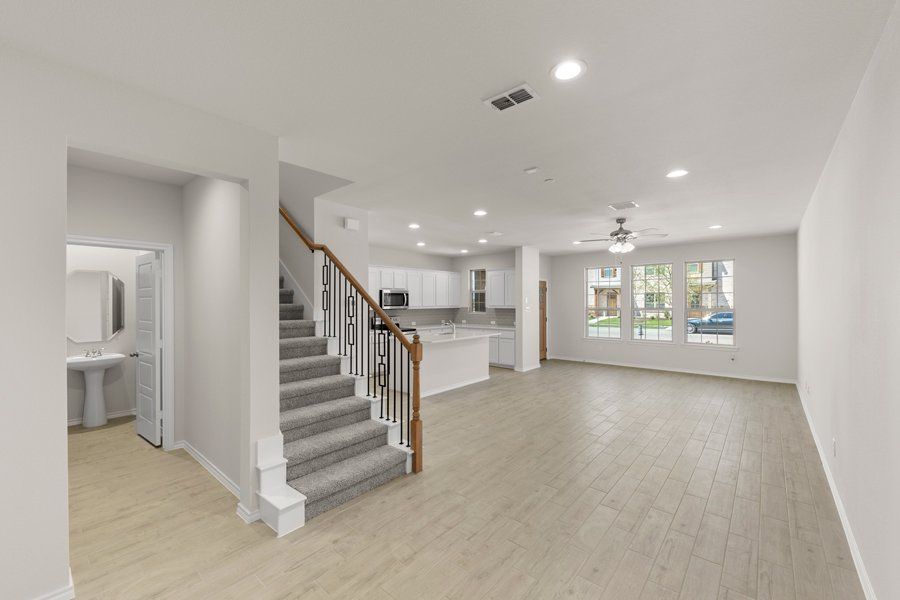 Front exterior of a new home in Sanger Circle, Sanger, TX, highlighting curb appeal (Image 11). Front exterior of a new home in Sanger Circle, Sanger, TX, highlighting curb appeal (Image 11).