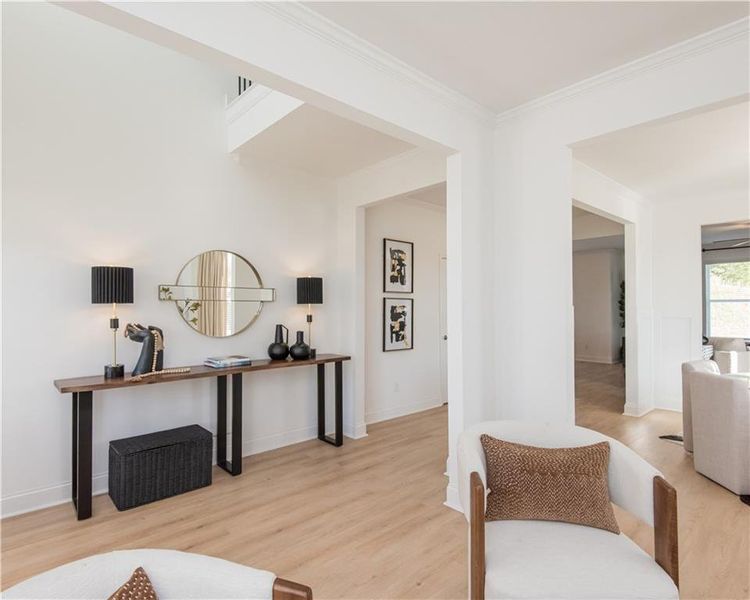 Furnished interior view inside a new home in Stratford Square, Lawrenceville (Image 17).