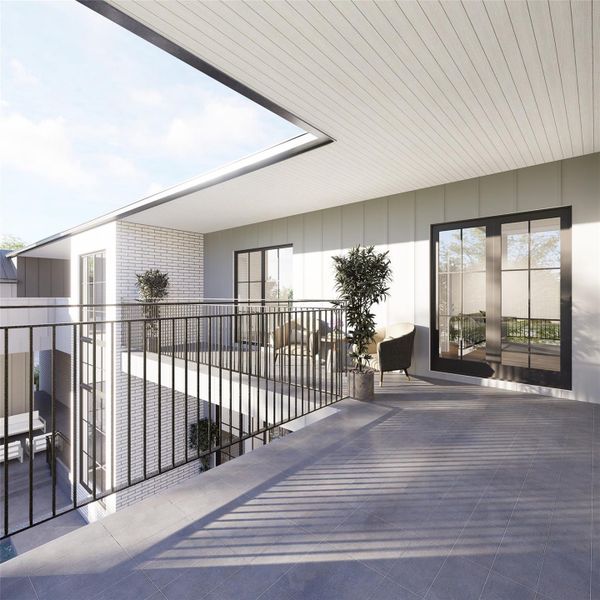 Exterior details and patio area of a home in , Houston (Image 11).