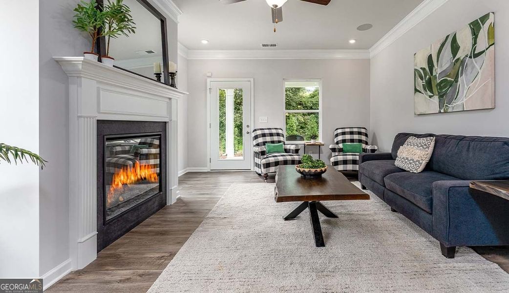 Furnished interior view inside a new home in Bryson Farms, Byron (Image 9).
