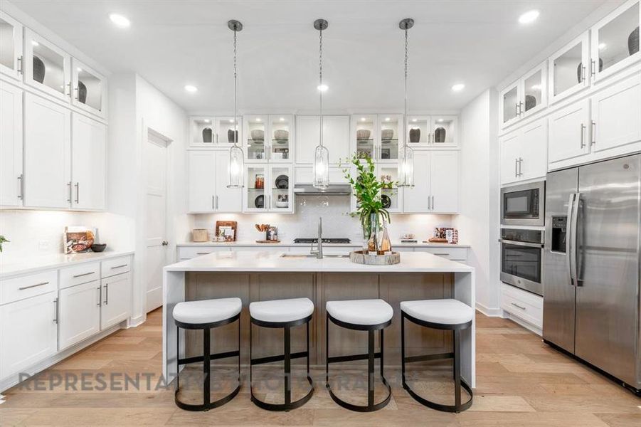 Furnished interior view inside a new home in The Parks at Wilson Creek, Celina (Image 6). Furnished interior view inside a new home in The Parks at Wilson Creek, Celina (Image 6).
